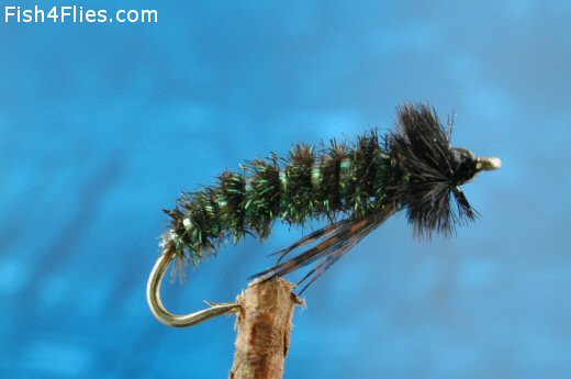 Green Bodied Glo Caddis Larva