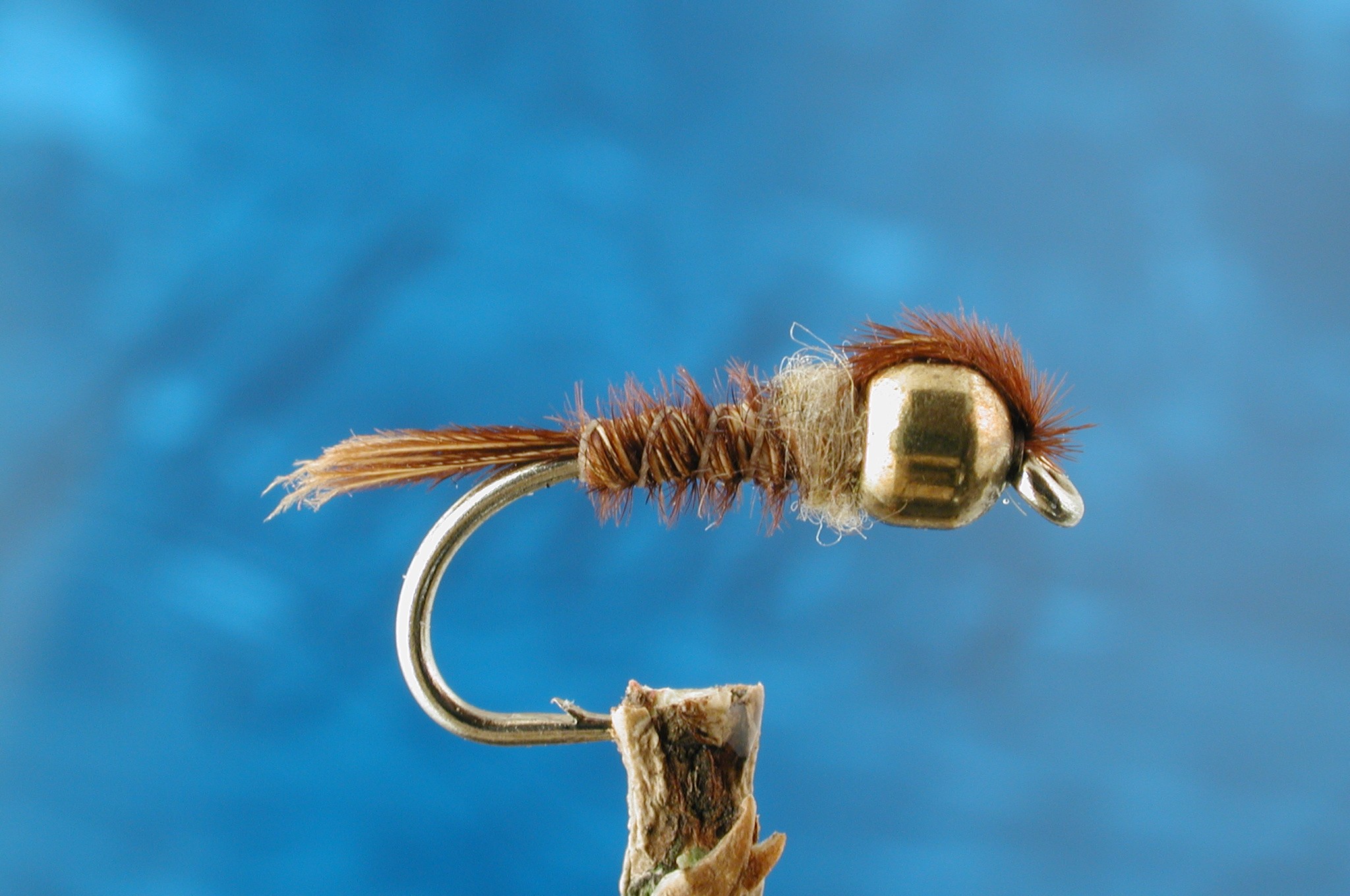 Pheasant Tail Gold Bead